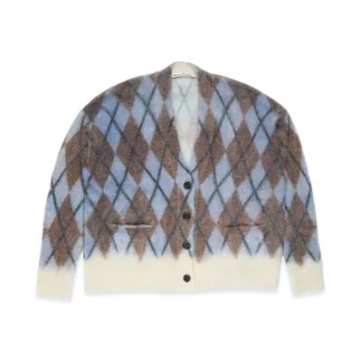 Acne Studios Mohair Cardigan "Gray/Brown"