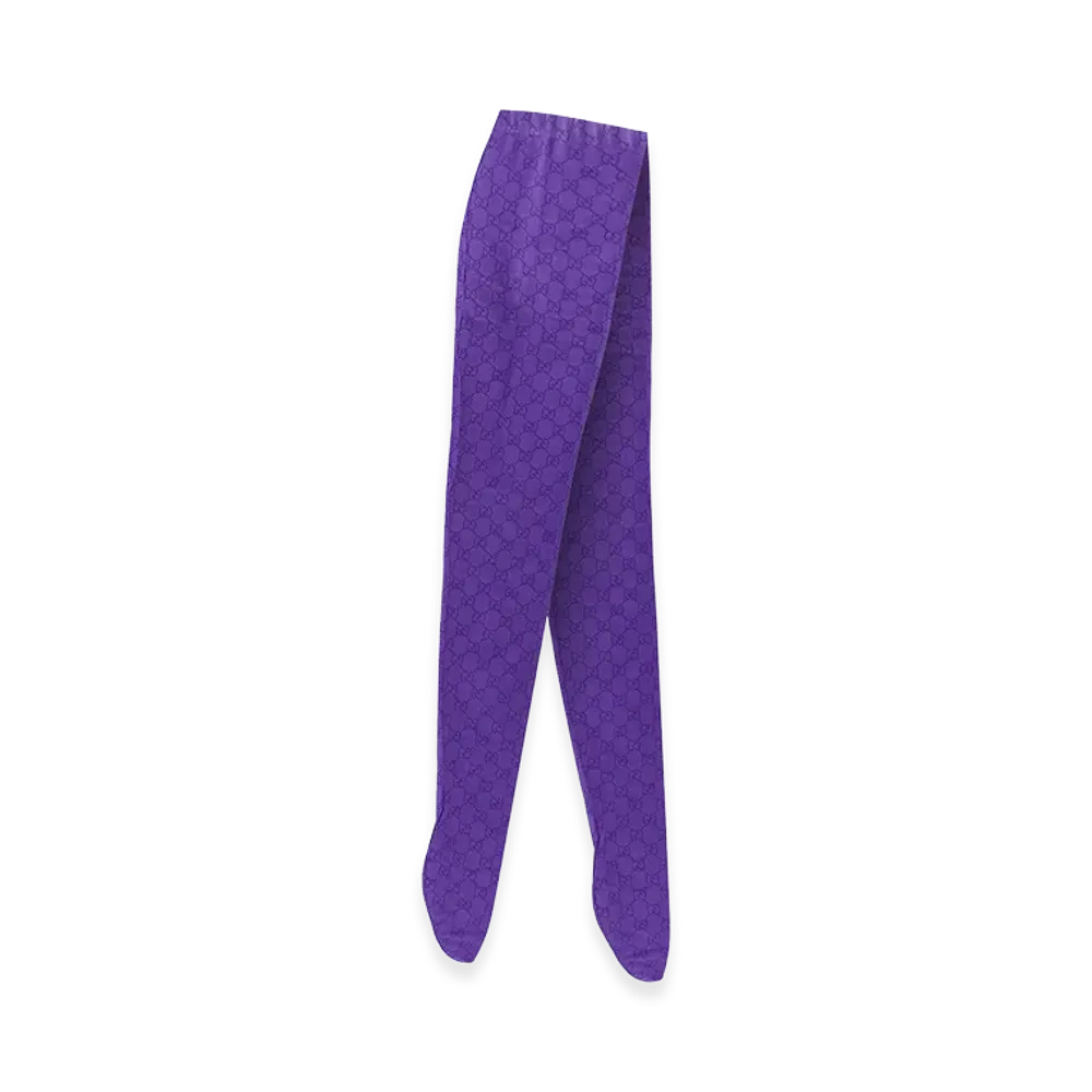 GUCCI Women's Fabric Tights "GG" "Purple"