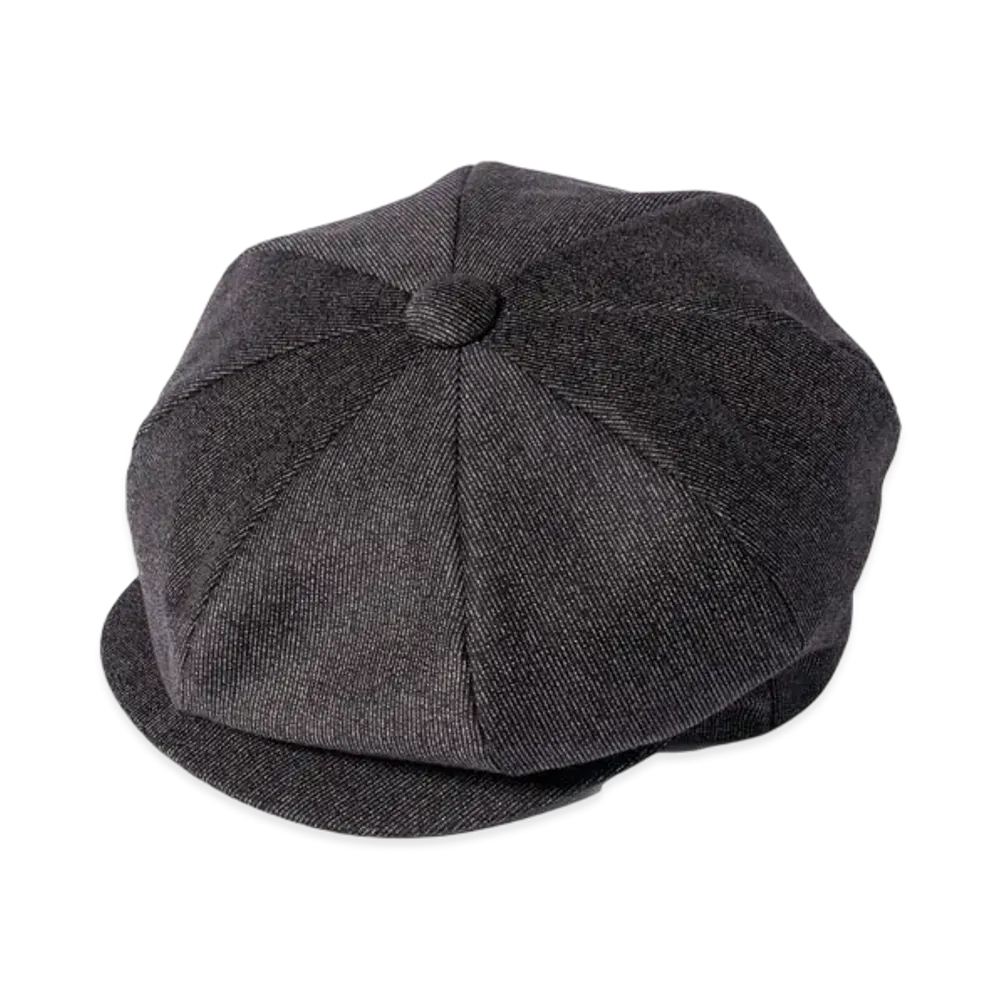 THE REAL McCOY'S Double Diamond Printed Newsboy Cap "Salt&Pepper"