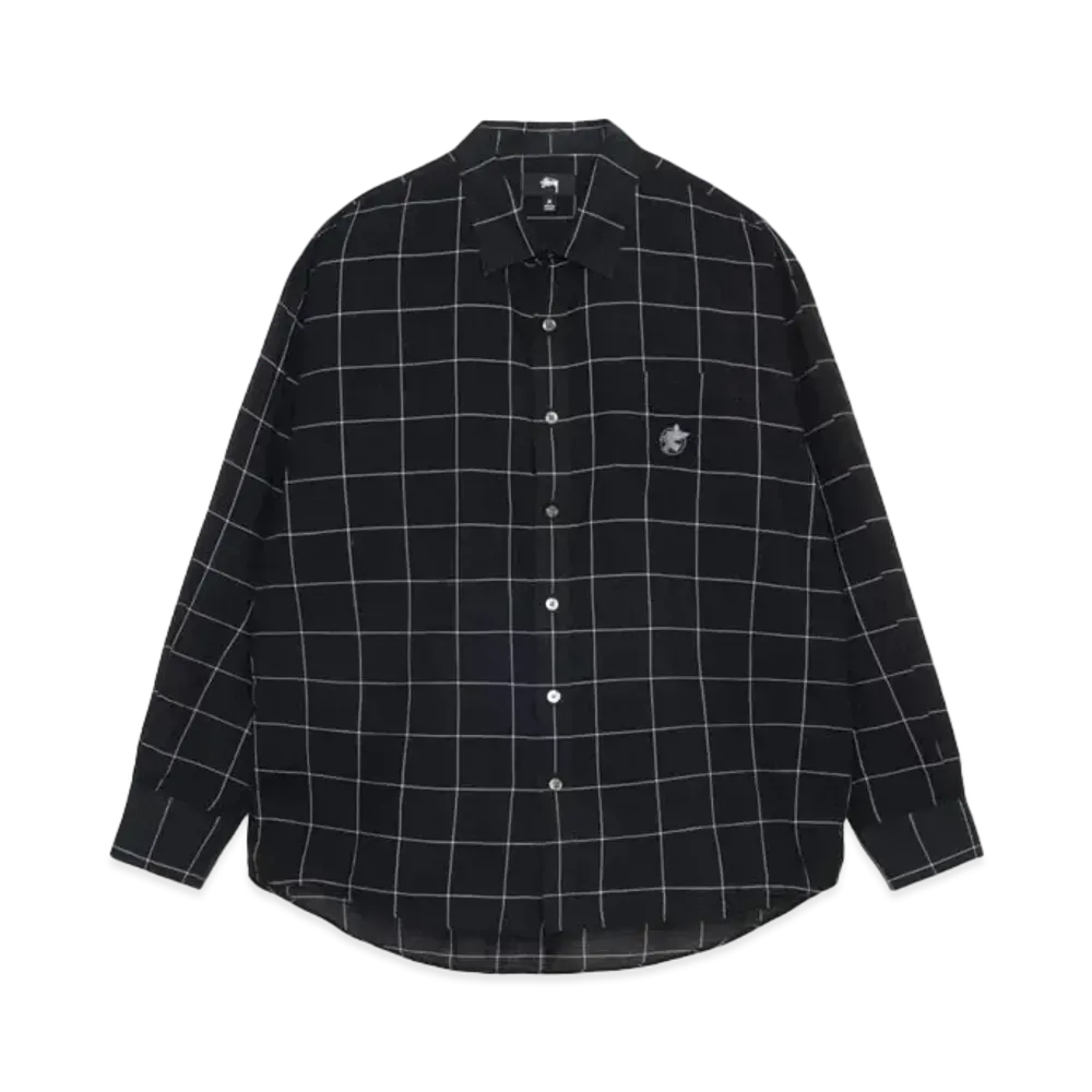 Stussy Light Weight Classic Shirt "Black Windowpane"