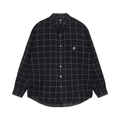 Stussy Light Weight Classic Shirt "Black Windowpane"