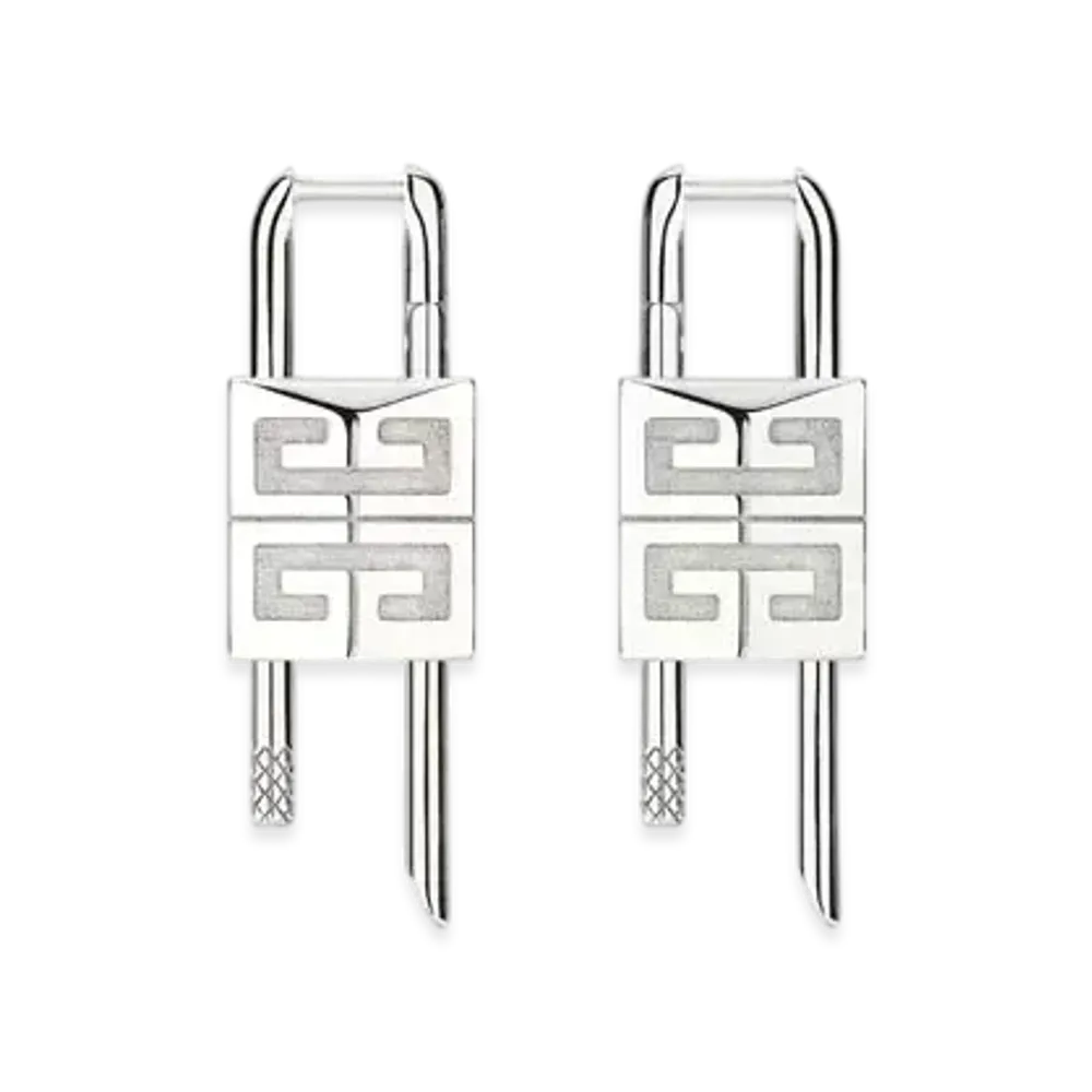 GIVENCHY Lock Earrings In Metal "Silver"