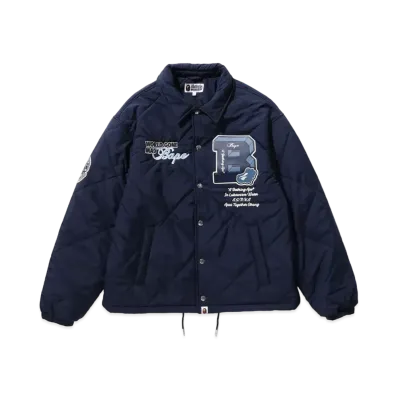 A BATHING APE Bape Patch Coach Jacket "Navy"