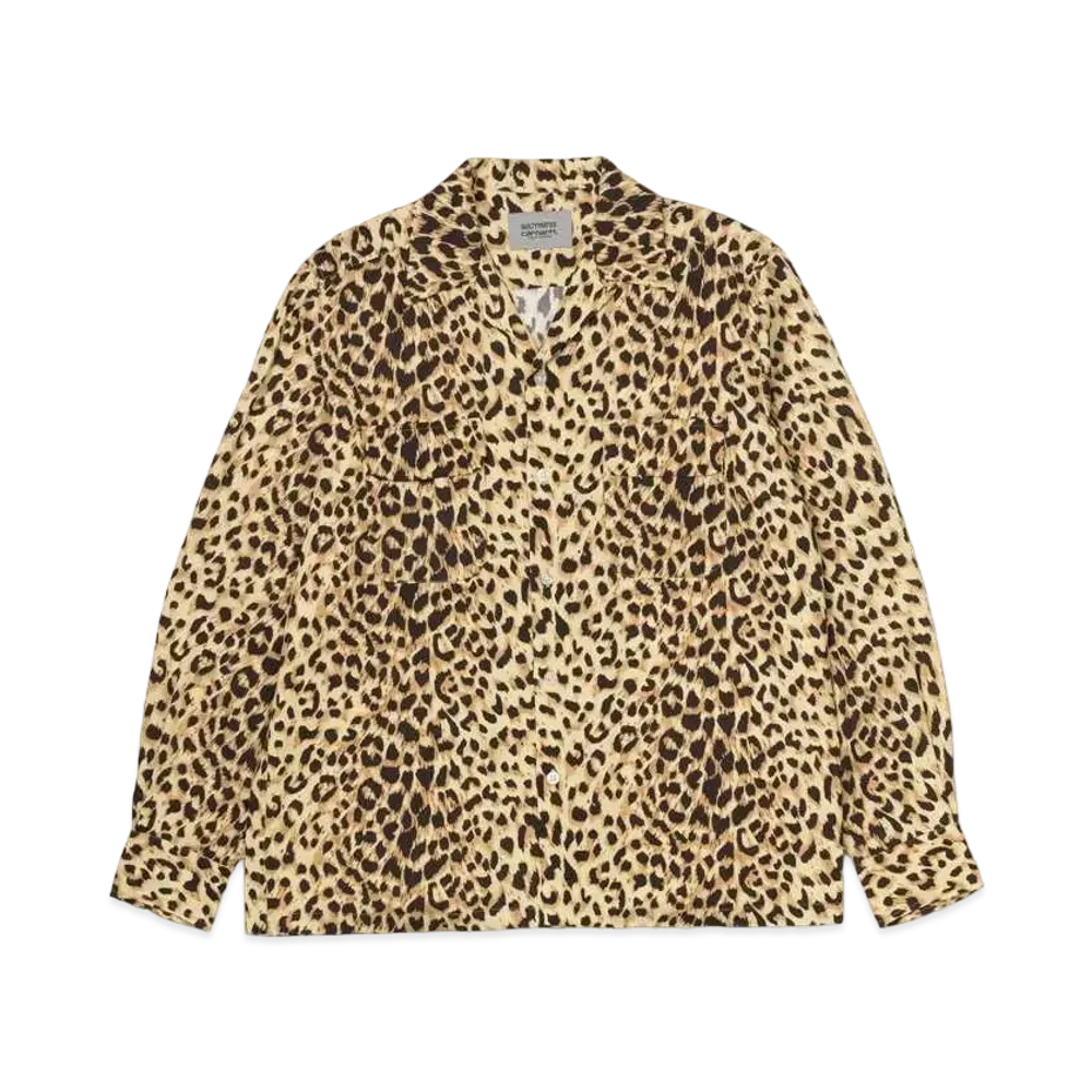 WACKO MARIA x CARHARTT WIP LEOPARD HAWAIIAN SHIRT "Beige"