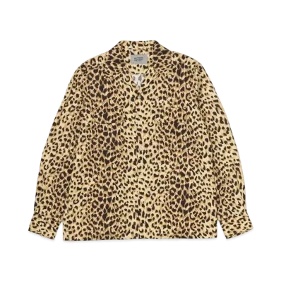 WACKO MARIA x CARHARTT WIP LEOPARD HAWAIIAN SHIRT "Beige"