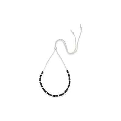 WIND AND SEA IVX Japan WDS White Hearts Deerskin Necklace "Black"