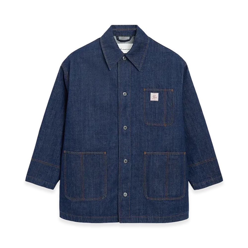AMI PARIS Cotton Ami Paris Heritage Label Worker Jacket "Blue"