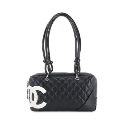 CHANEL Cambon Line Bowler Bag "Black/White"