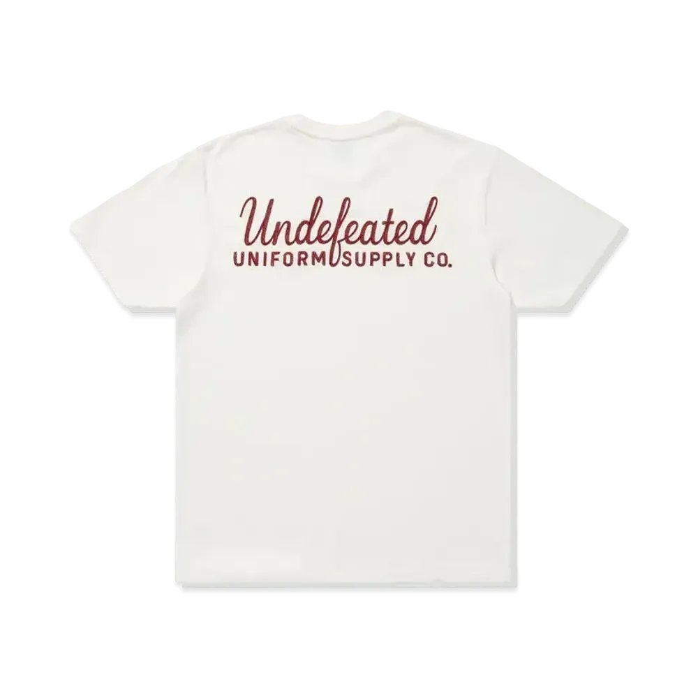 UNDEFEATED Script S/S Tee "White"