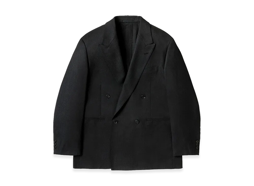 A.PRESSE Wool Double Breasted Jacket "Charcoal"