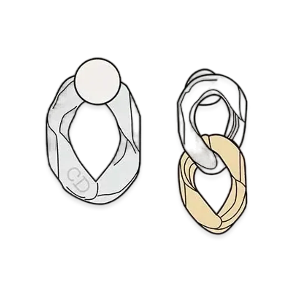 Dior x Sacai Pierce Brass & Resin Pearl