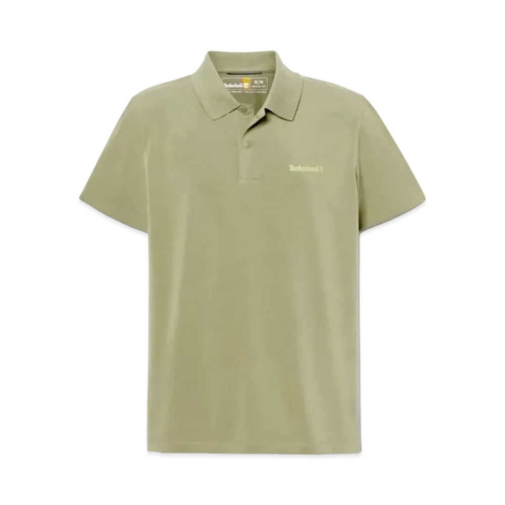 Timberland Men's Short Sleeve Polartec Quick Dry Breathable Fabric Polo Shirt "Castle Earth"