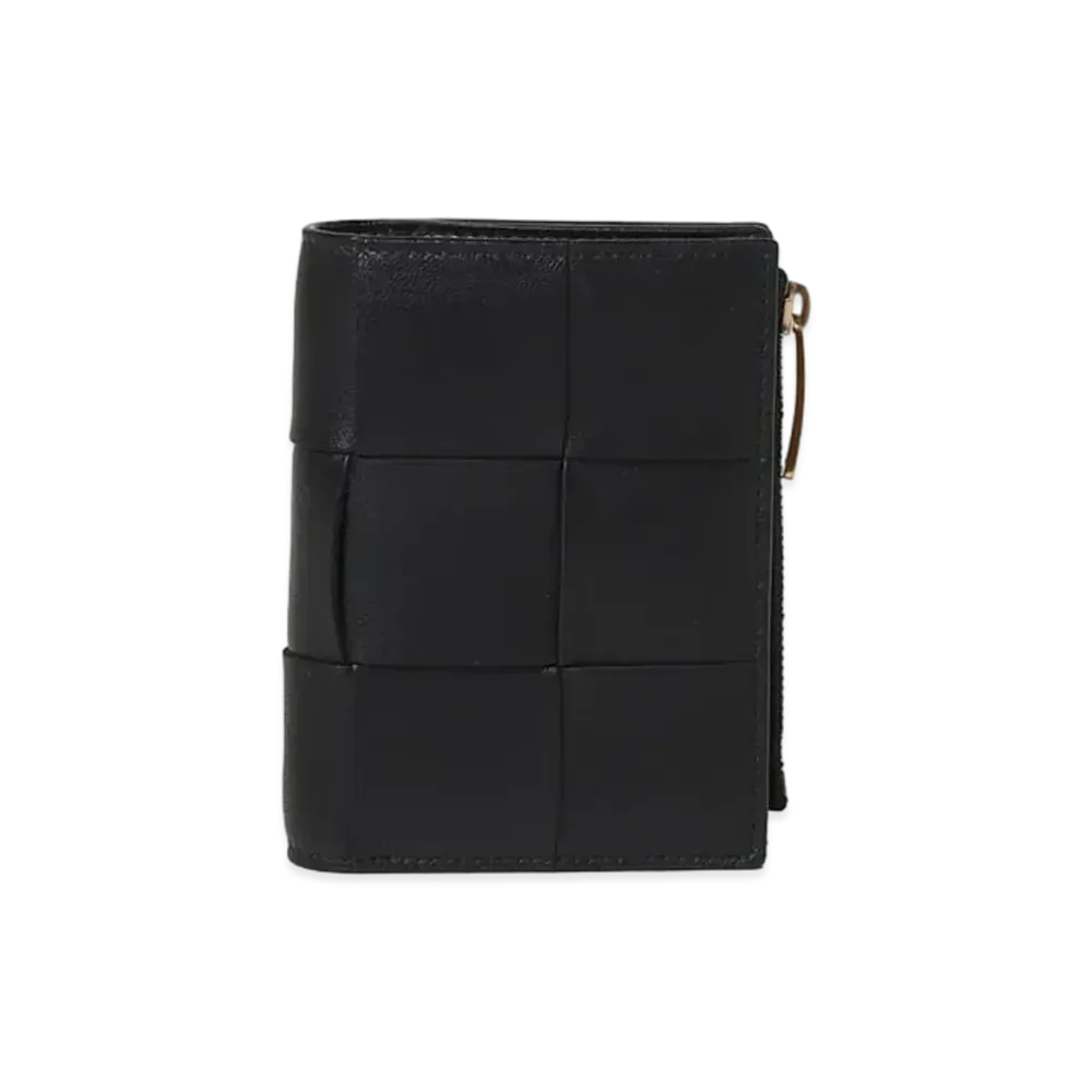 Bottega Veneta Bi-Fold Zip Wallet "Black"