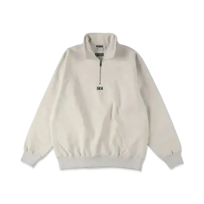 WIND AND SEA x Red Wood Classics Spirit Bear Half Zip "Egg Shell"