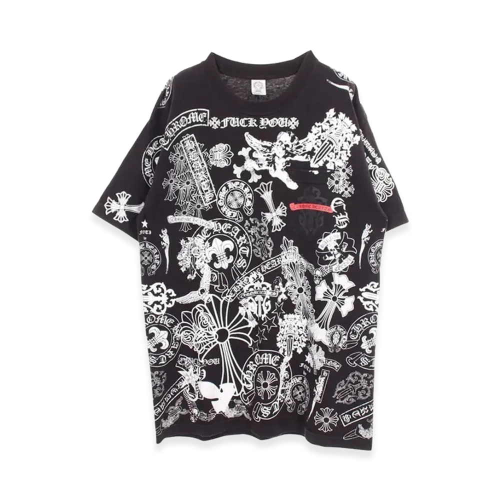 Chrome Hearts Multi Motif Printed T-Shirt "Black"