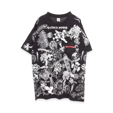 Chrome Hearts Multi Motif Printed T-Shirt "Black"