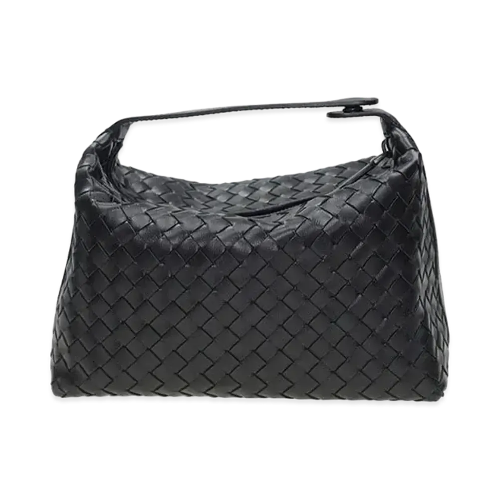 Bottega Veneta Lambskin Hand Bag "Black"