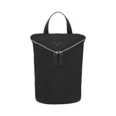 PRADA Re Nylon and Leather Backpack "Black"