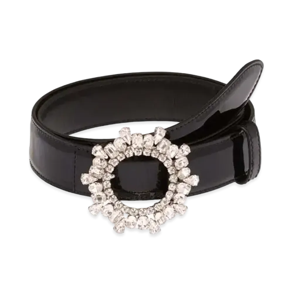 MIU MIU Patent Leather Belt "Black"