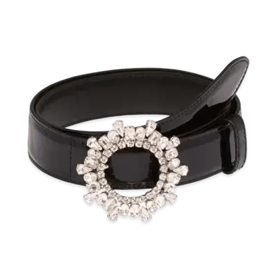 MIU MIU Patent Leather Belt "Black"
