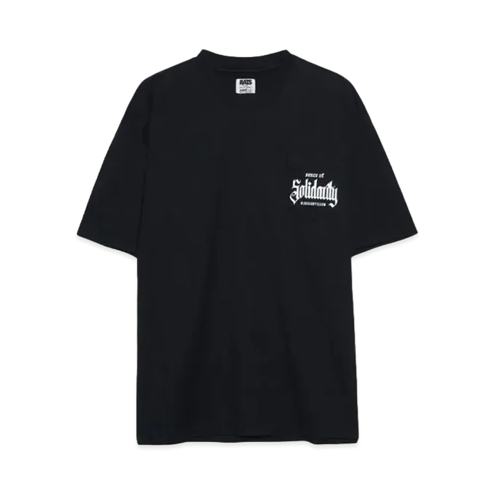 RATS SOLIDARITY POCKET TEE "BLACK"