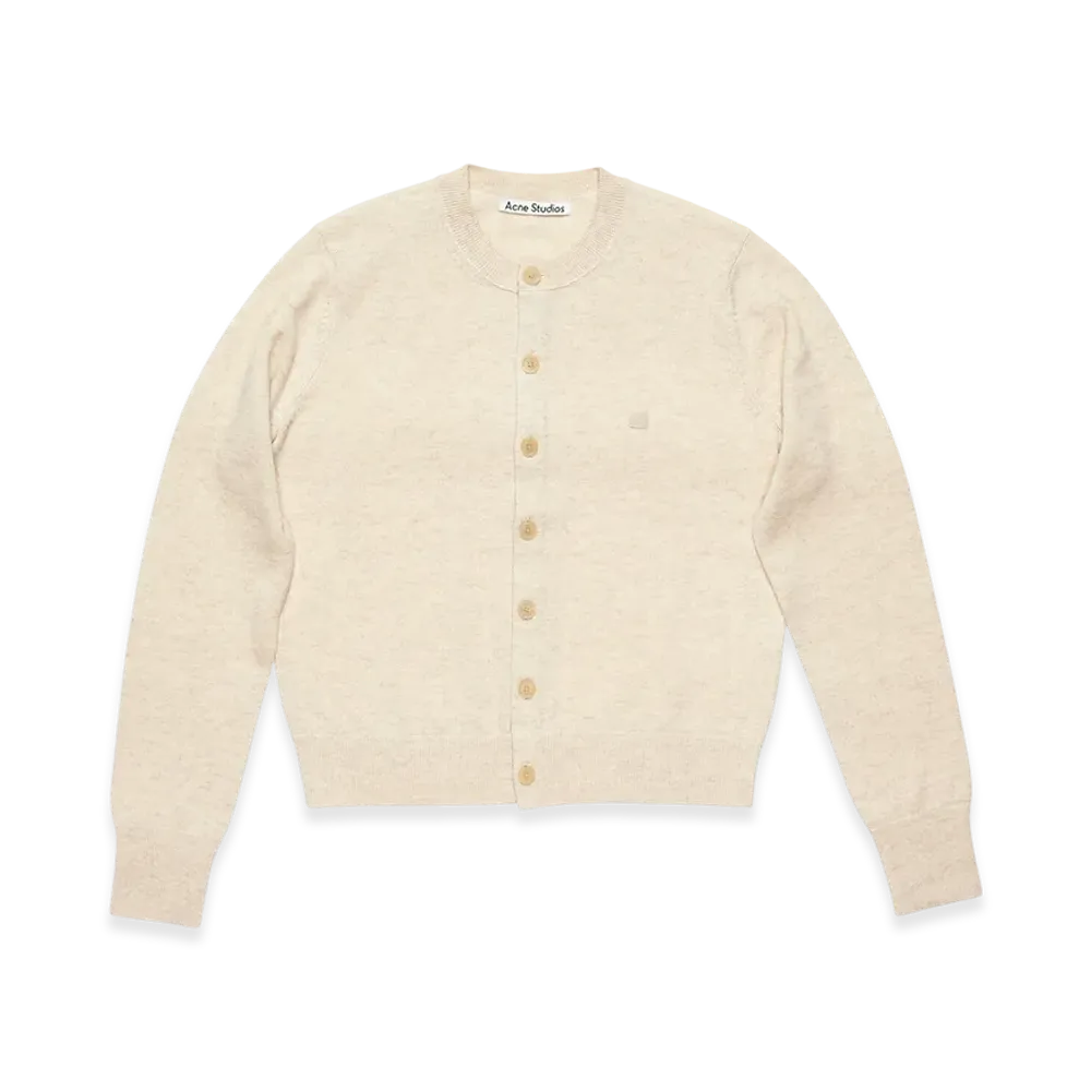 Acne Studios Fitted Cardigan - Yak Wool "Oatmeal Melange"