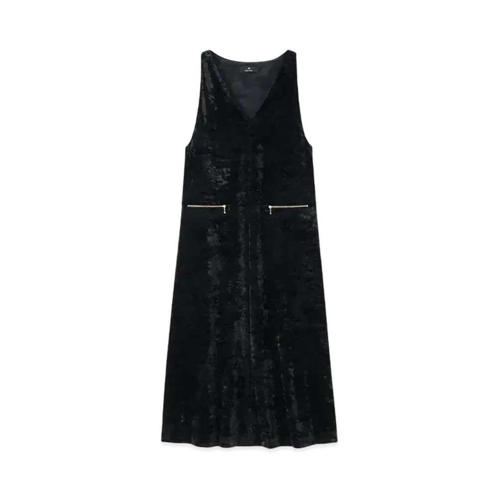 Paul Smith Womens Velor Jersey Dress "Black"