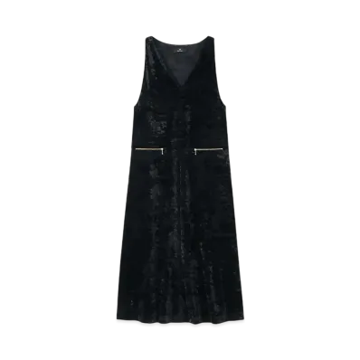 Paul Smith Womens Velor Jersey Dress "Black"