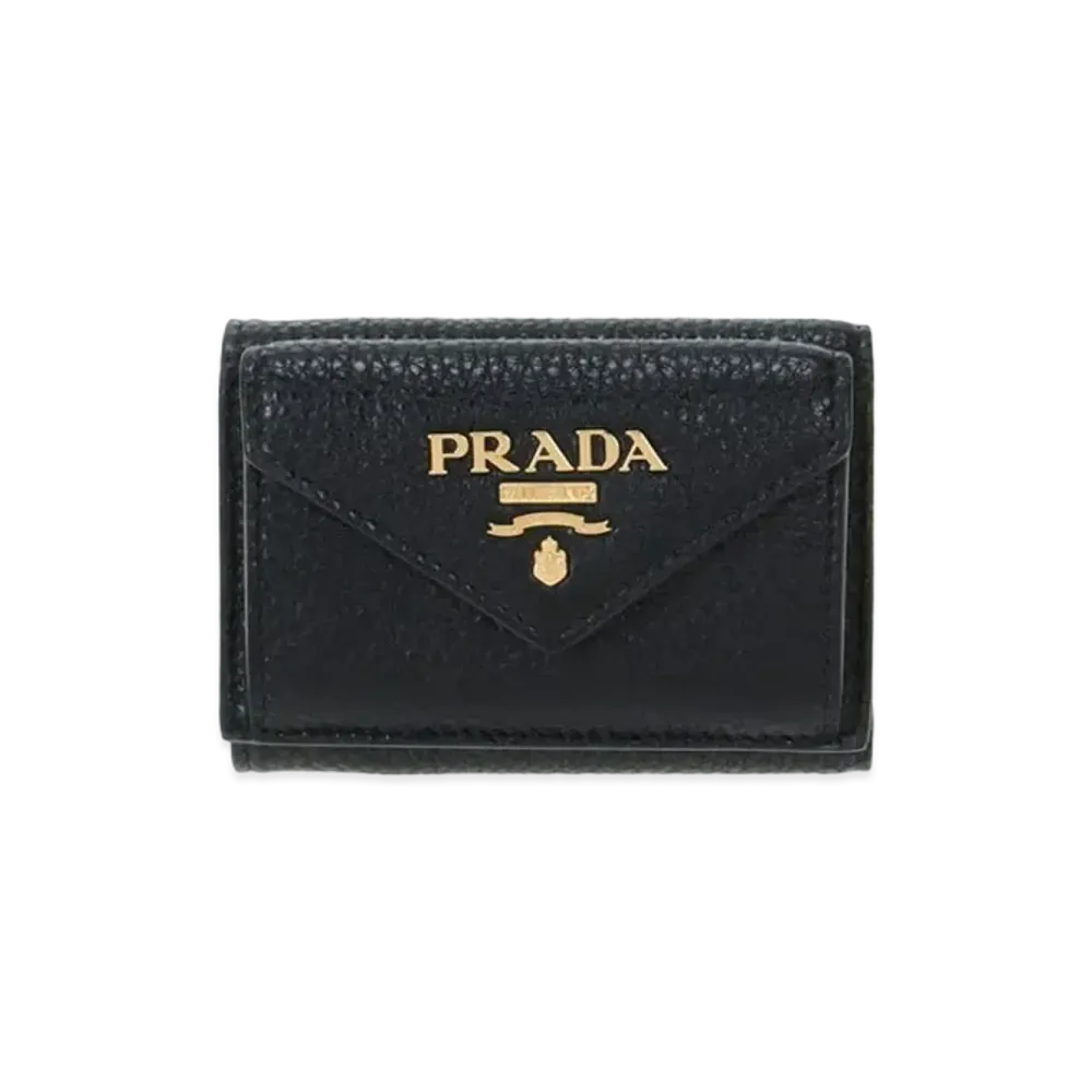 PRADA Vitello Grain Wallet "Black"