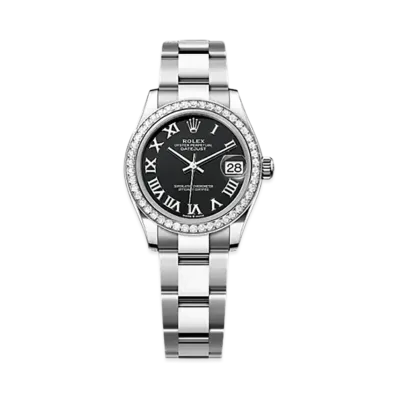 ROLEX Datejust 31 Oystersteel & White Gold Diamonds "Black"