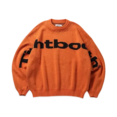 TIGHTBOOTH Big Logo Knit Sweater "Orange"