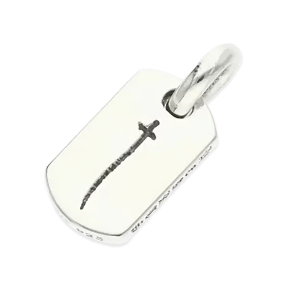Chrome Hearts Tiny Dog Tag RS Cross Aoyama Limited Pendant Top "Silver"