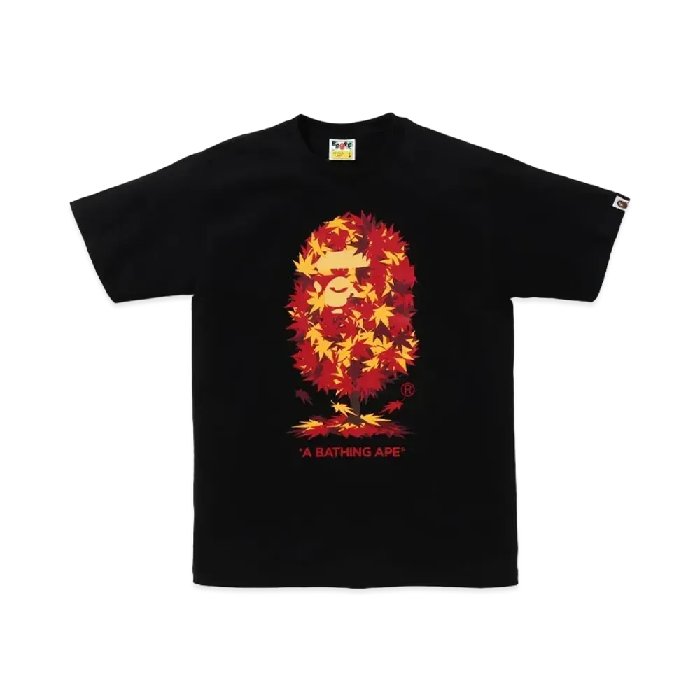 A BATHING APE Japan Autumn Ape Head Tee "Black"
