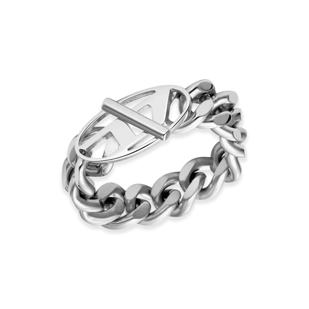 Diesel Dx1533040 Stainless Steel Soft Chain Ring "Silver"