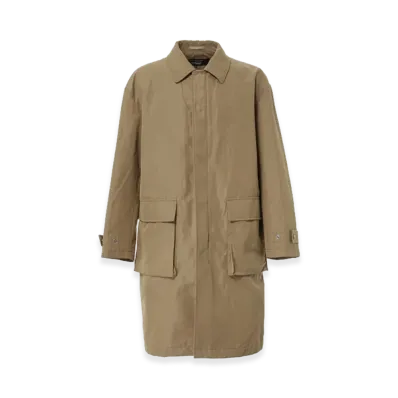 COMME des GARCONS HOMME Cotton Linen Balmacaan Coat "Beige"
