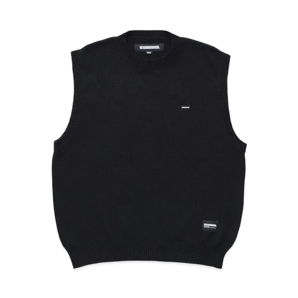 NEIGHBORHOOD Plain Crewneck Vest "Black"