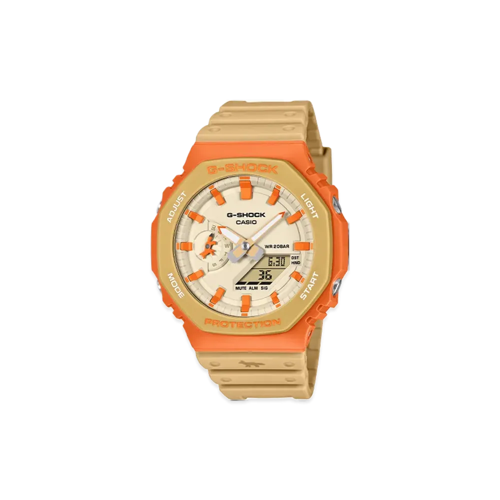 Casio G-Shock x Maison Kitsune 2100 Series GA-2110MK-5AJR "Beige/Orange"