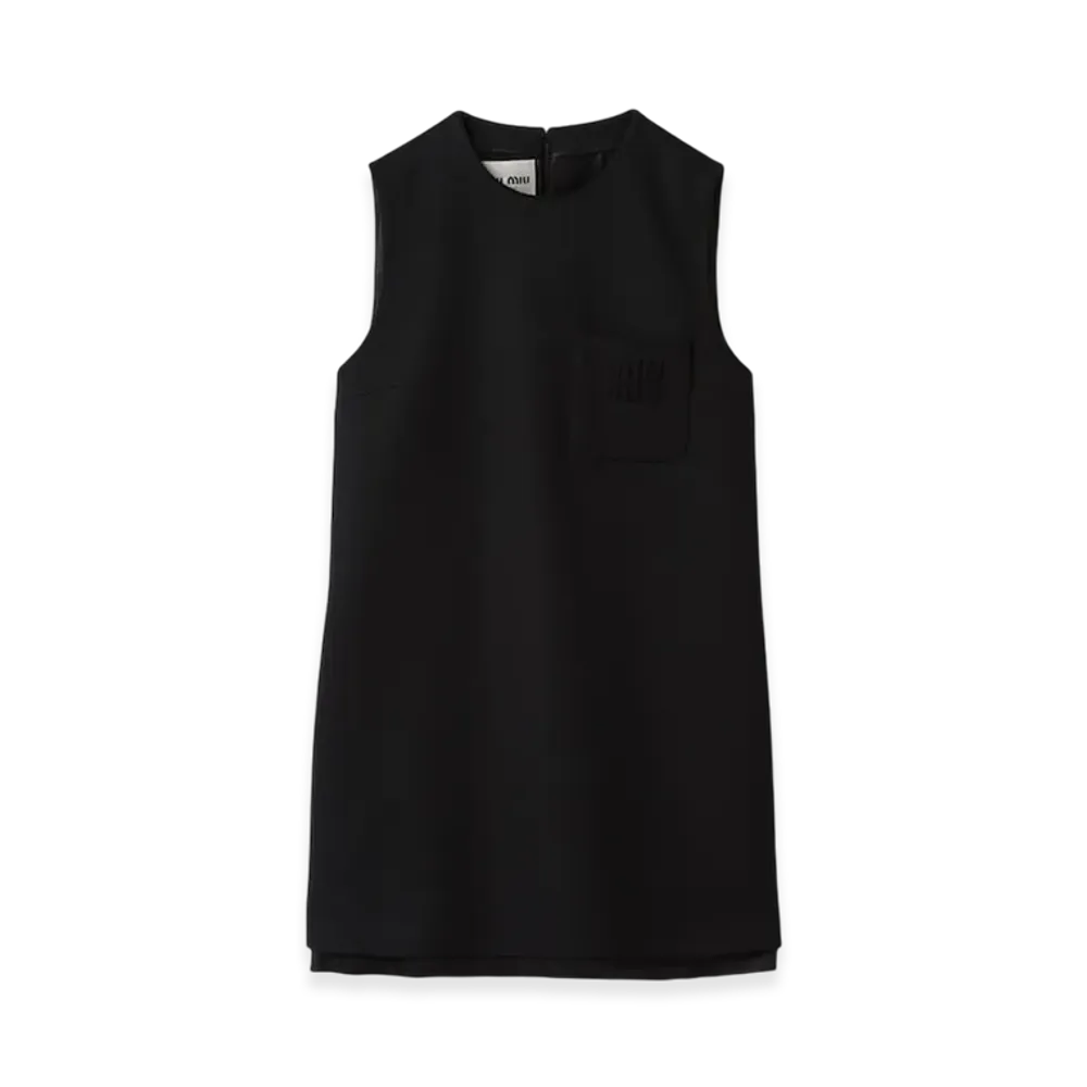 MIU MIU Women's Velour Mini Dress "Black"