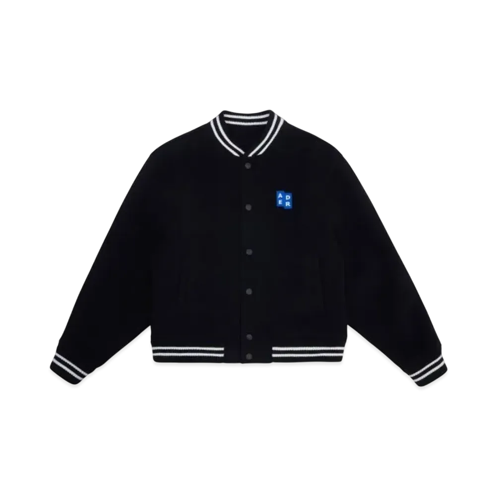 ADERERROR Tag Varsity Jacket 01 "Black"