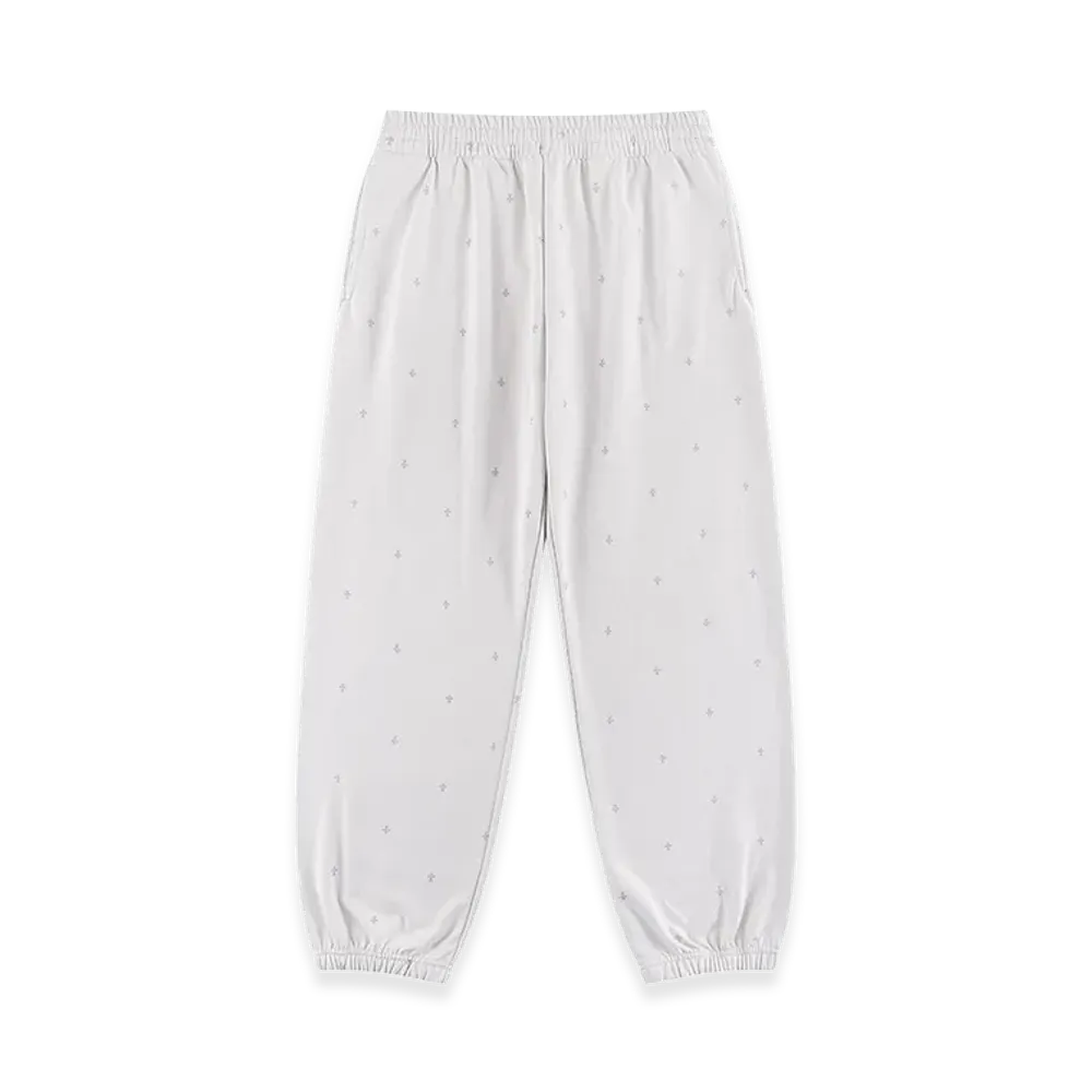 Unknown London Tiny Cross Glitter Sweat Pants "Off White"