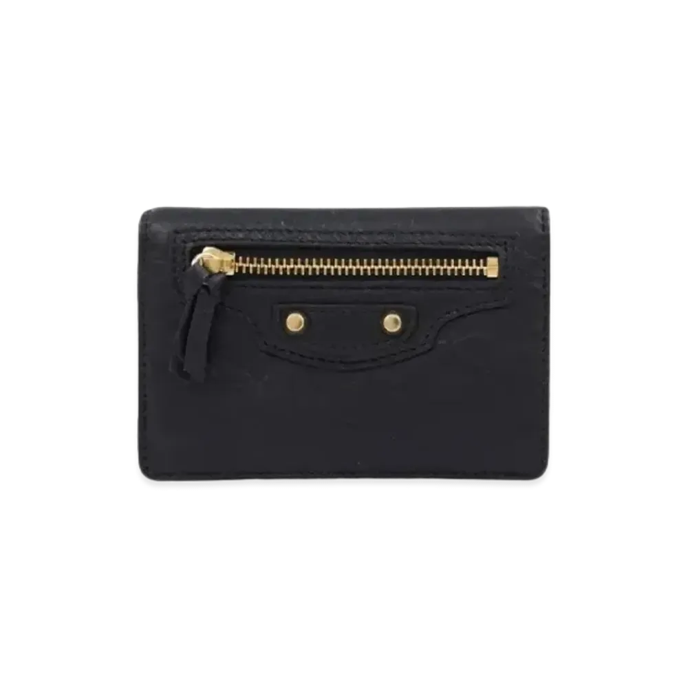 BALENCIAGA Classic Sheepskin Wallet "Black"