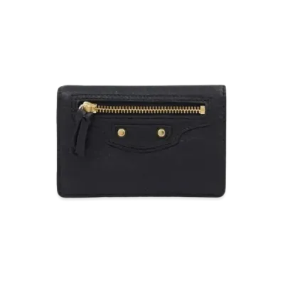 BALENCIAGA Classic Sheepskin Wallet "Black"