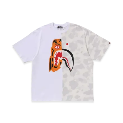 A BATHING APE Tiger Shark Relaxed Fit Tee Mens "White"