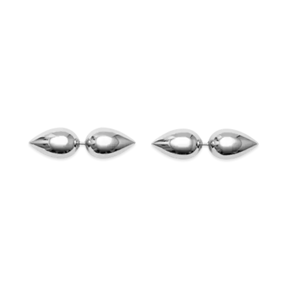 Burberry Spear Stud Earrings "Silver"