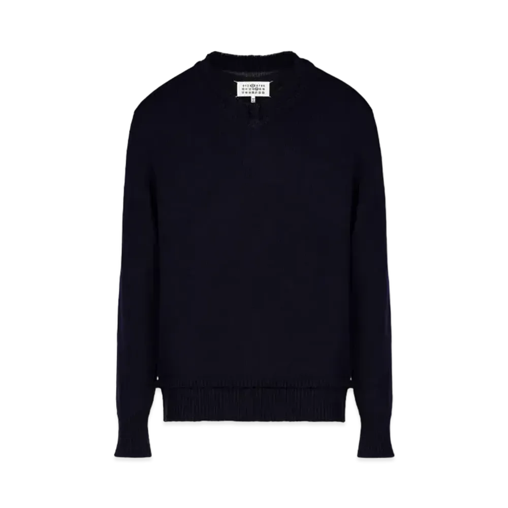 Maison Margiela Men's Elbow Patch Sweater "Navy"