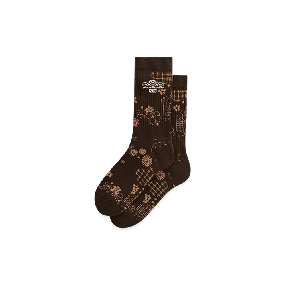 Kith x Columbia NSE Landscape Jacquard Socks "Kindling"