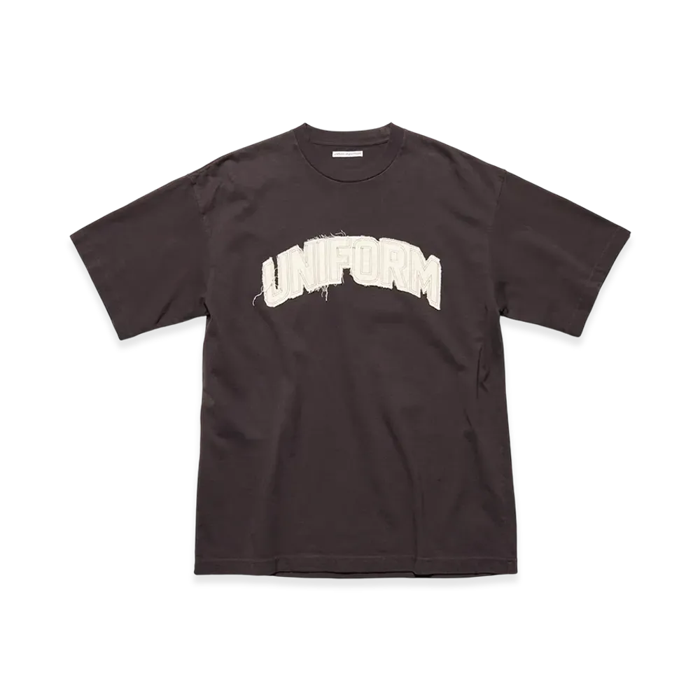 uniform experiment Cut-Out Logo Tee "Brown"