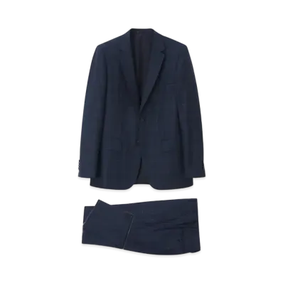 Paul Smith Stitch Check Single 2B Suit "DarkBlue"