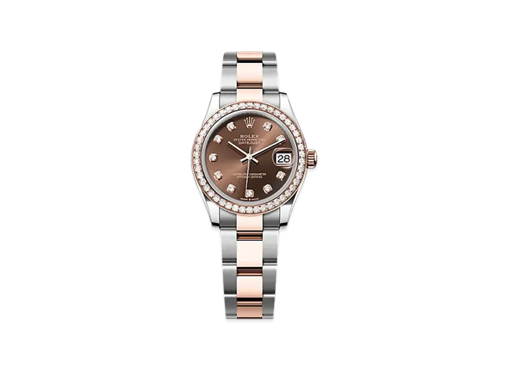 ROLEX Datejust 31mm Oystersteel & Everose Gold Diamond 278381RBR "Chocolate"
