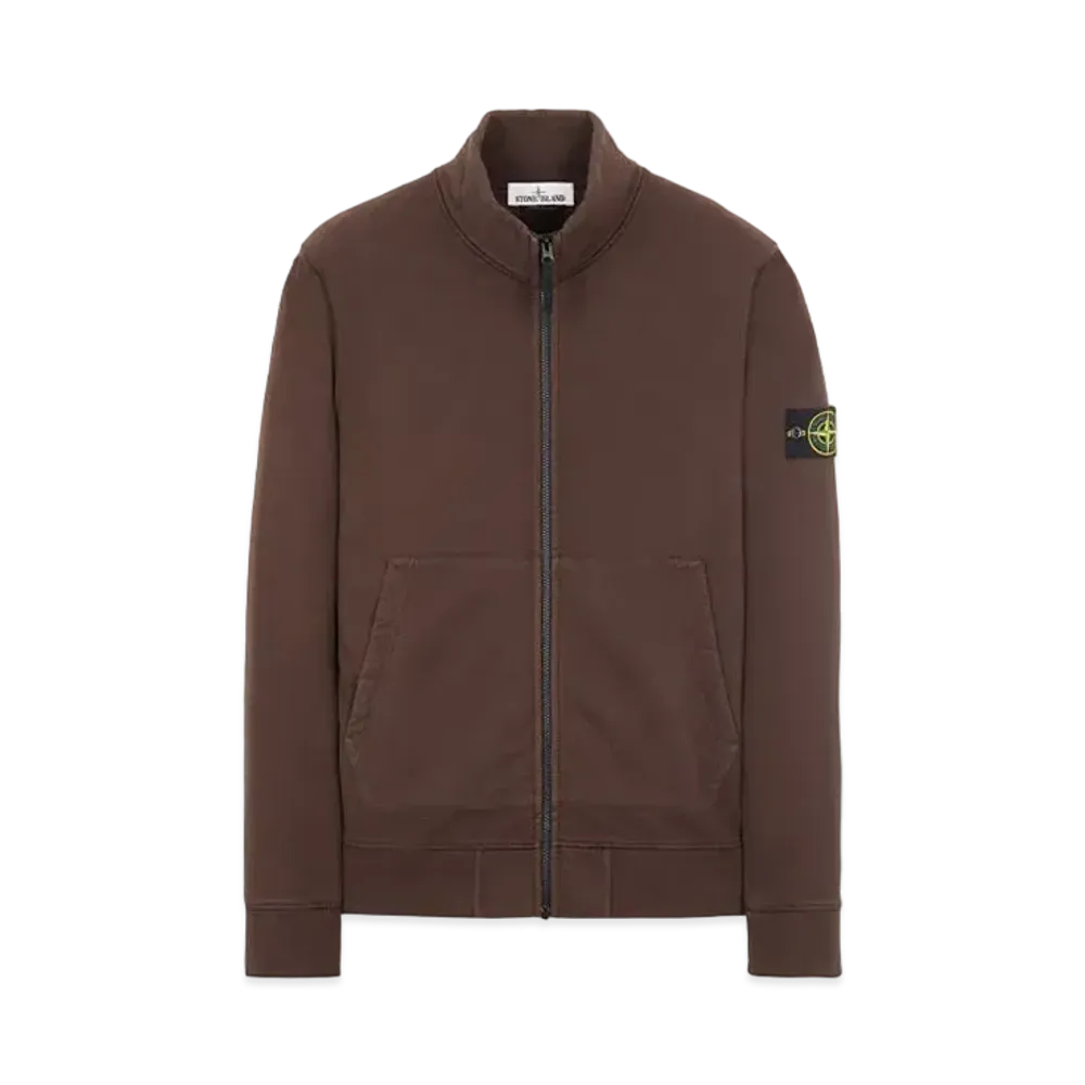 Stone Island 66120 BRUSHED COTTON FLEECE "Dark Brown"